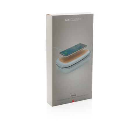 Rena UV-C Sterilisations-Box mit 5W Wireless Charger grau bedrucken, Art.-Nr. P301.132 Rena UV-C Sterilisations-Box mit 5W Wireless Charger grau bedrucken, Art.-Nr. P301.132