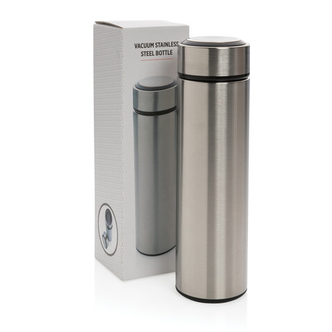 Vakuum Stainless Steel Flasche mit gebürstetem Metalldeckel silber bedrucken, Art.-Nr. P433.392 Vakuum Stainless Steel Flasche mit gebürstetem Metalldeckel silber bedrucken, Art.-Nr. P433.392