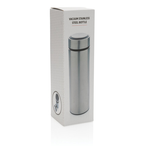 Vakuum Stainless Steel Flasche mit gebürstetem Metalldeckel silber bedrucken, Art.-Nr. P433.392 Vakuum Stainless Steel Flasche mit gebürstetem Metalldeckel silber bedrucken, Art.-Nr. P433.392