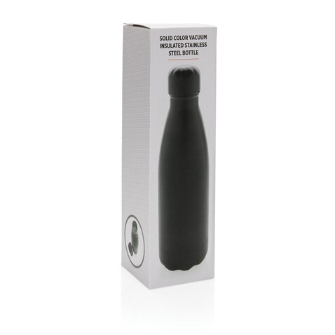 Einfarbige Vakuumisolierte Stainless Steel Flasche schwarz bedrucken, Art.-Nr. P436.461 Einfarbige Vakuumisolierte Stainless Steel Flasche schwarz bedrucken, Art.-Nr. P436.461