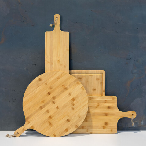 Ukiyo rundes Bambus-Serviertablett braun bedrucken, Art.-Nr. P261.029