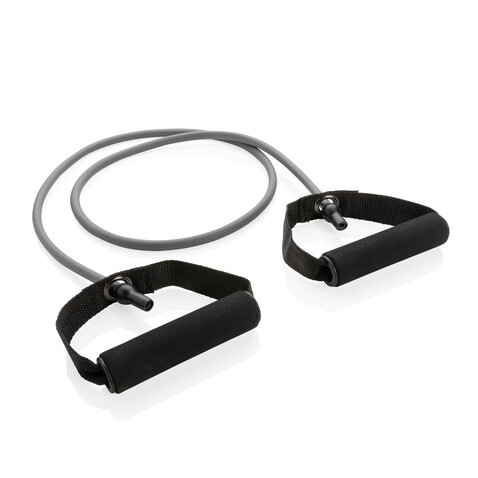 Fitness Resistance-Tube im Etui anthrazit, schwarz bedrucken, Art.-Nr. P320.062 Fitness Resistance-Tube im Etui anthrazit, schwarz bedrucken, Art.-Nr. P320.062