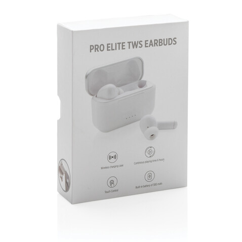 Pro Elite TWS Ohrhörer weiß bedrucken, Art.-Nr. P329.093 Pro Elite TWS Ohrhörer weiß bedrucken, Art.-Nr. P329.093