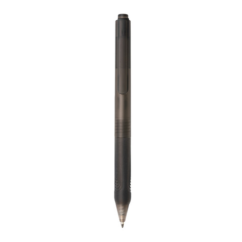 X9 Stift gefrostet mit Silikongriff schwarz bedrucken, Art.-Nr. P610.791 X9 Stift gefrostet mit Silikongriff schwarz bedrucken, Art.-Nr. P610.791