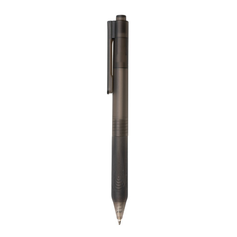 X9 Stift gefrostet mit Silikongriff schwarz bedrucken, Art.-Nr. P610.791 X9 Stift gefrostet mit Silikongriff schwarz bedrucken, Art.-Nr. P610.791