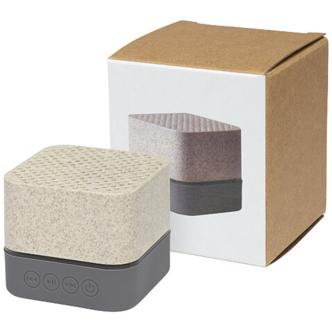 Aira Bluetooth®-Lautsprecher aus Weizenstroh, beige bedrucken, Art.-Nr. 12413902 Aira Bluetooth®-Lautsprecher aus Weizenstroh, beige bedrucken, Art.-Nr. 12413902
