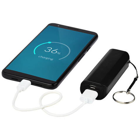 Span 1200 mAh Powerbank, schwarz bedrucken, Art.-Nr. 13427700