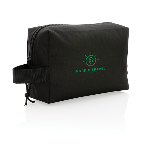 Impact AWARE™ Basic RPET Kulturtasche schwarz bedrucken, Art.-Nr. P820.761 Impact AWARE™ Basic RPET Kulturtasche schwarz bedrucken, Art.-Nr. P820.761