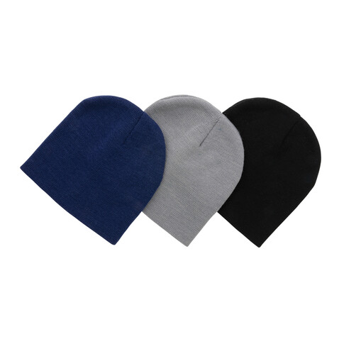 Impact AWARE™ Classic Beanie mit Polylana® schwarz bedrucken, Art.-Nr. P453.371