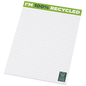 Desk-Mate® A5 recycelter Notizblock, weiss bedrucken, Art.-Nr. 21281011