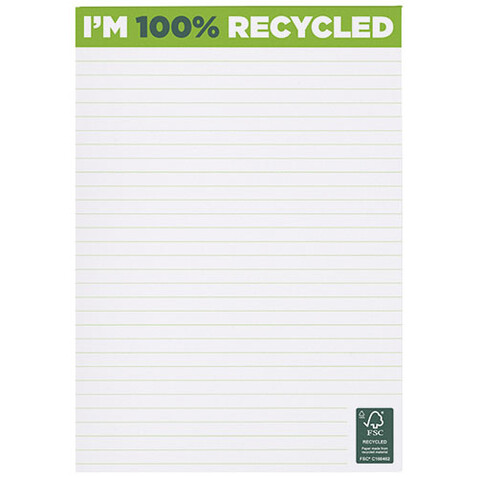 Desk-Mate® A5 recycelter Notizblock, weiss bedrucken, Art.-Nr. 21281011 Desk-Mate® A5 recycelter Notizblock, weiss bedrucken, Art.-Nr. 21281011