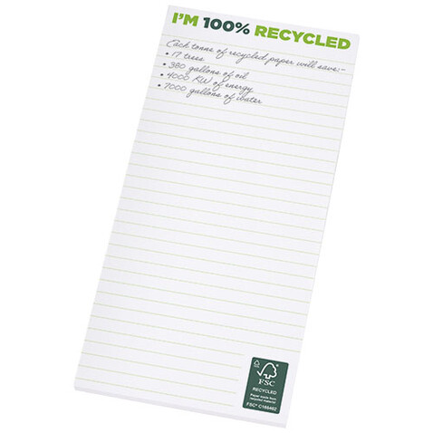 Desk-Mate® 1/3 A4 recyclelter Notizblock, weiss bedrucken, Art.-Nr. 21284011 Desk-Mate® 1/3 A4 recyclelter Notizblock, weiss bedrucken, Art.-Nr. 21284011