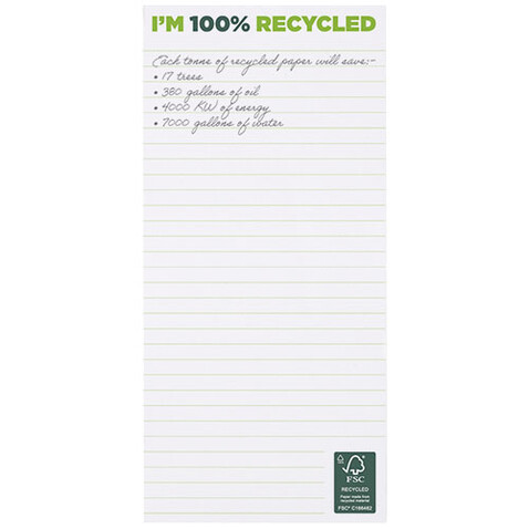 Desk-Mate® 1/3 A4 recyclelter Notizblock, weiss bedrucken, Art.-Nr. 21284011 Desk-Mate® 1/3 A4 recyclelter Notizblock, weiss bedrucken, Art.-Nr. 21284011