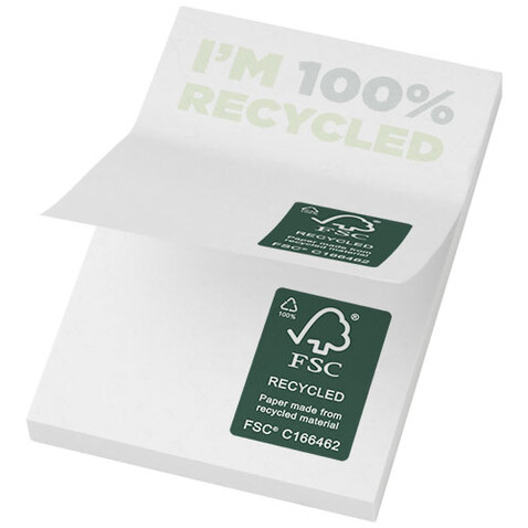 Sticky-Mate® recycelte Haftnotizen 50 x 75 mm, weiss bedrucken, Art.-Nr. 21285011 Sticky-Mate® recycelte Haftnotizen 50 x 75 mm, weiss bedrucken, Art.-Nr. 21285011