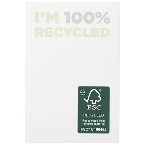 Sticky-Mate® recycelte Haftnotizen 50 x 75 mm, weiss bedrucken, Art.-Nr. 21285011 Sticky-Mate® recycelte Haftnotizen 50 x 75 mm, weiss bedrucken, Art.-Nr. 21285011