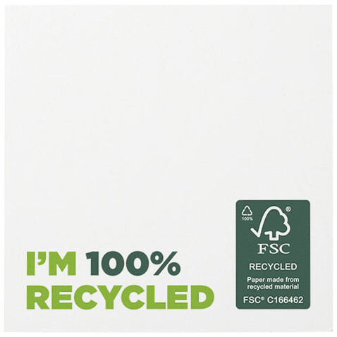 Sticky-Mate® recycelte Haftnotizen 75 x 75 mm, weiss bedrucken, Art.-Nr. 21286011 Sticky-Mate® recycelte Haftnotizen 75 x 75 mm, weiss bedrucken, Art.-Nr. 21286011