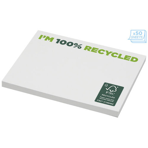 Sticky-Mate® recycelte Haftnotizen 100 x 75 mm, weiss bedrucken, Art.-Nr. 21287011 Sticky-Mate® recycelte Haftnotizen 100 x 75 mm, weiss bedrucken, Art.-Nr. 21287011