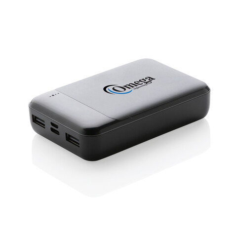 10.000 mAh Powerbank aus RCS Standard recyceltem Kunststoff schwarz bedrucken, Art.-Nr. P322.661 10.000 mAh Powerbank aus RCS Standard recyceltem Kunststoff schwarz bedrucken, Art.-Nr. P322.661