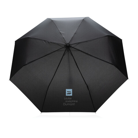20.5" Impact AWARE™ RPET 190T Mini-Schirm schwarz bedrucken, Art.-Nr. P850.581