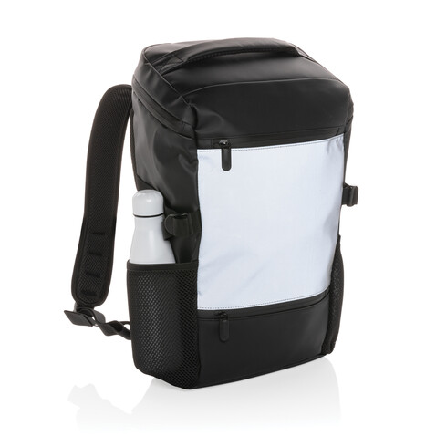 PU-Easy-Access High-Visibility 15.6" Laptop-Rucksack schwarz bedrucken, Art.-Nr. P762.721 PU-Easy-Access High-Visibility 15.6" Laptop-Rucksack schwarz bedrucken, Art.-Nr. P762.721
