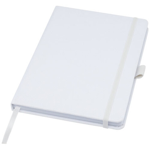 Honua A5 Notizbuch aus recyceltem Papier mit Cover aus recyceltem PET, weiss bedrucken, Art.-Nr. 10776301 Honua A5 Notizbuch aus recyceltem Papier mit Cover aus recyceltem PET, weiss bedrucken, Art.-Nr. 10776301