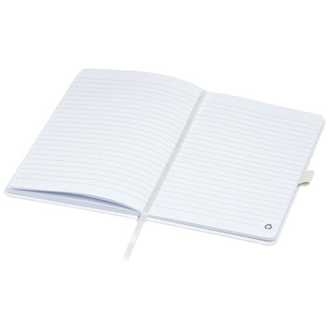 Honua A5 Notizbuch aus recyceltem Papier mit Cover aus recyceltem PET, weiss bedrucken, Art.-Nr. 10776301 Honua A5 Notizbuch aus recyceltem Papier mit Cover aus recyceltem PET, weiss bedrucken, Art.-Nr. 10776301