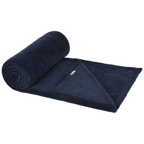 Lily GRS zertifizierte, RPET Decke aus Coral Fleece, dunkelblau bedrucken, Art.-Nr. 11319155 Lily GRS zertifizierte, RPET Decke aus Coral Fleece, dunkelblau bedrucken, Art.-Nr. 11319155