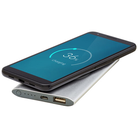 Juice 4000 mAh kabellose Powerbank, silber bedrucken, Art.-Nr. 12417281 Juice 4000 mAh kabellose Powerbank, silber bedrucken, Art.-Nr. 12417281