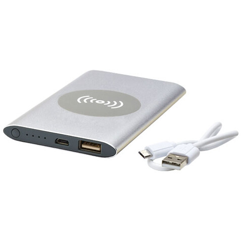 Juice 4000 mAh kabellose Powerbank, silber bedrucken, Art.-Nr. 12417281 Juice 4000 mAh kabellose Powerbank, silber bedrucken, Art.-Nr. 12417281