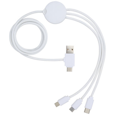 Pure 5-in-1-Ladekabel, antimikrobiell, weiss bedrucken, Art.-Nr. 12418401 Pure 5-in-1-Ladekabel, antimikrobiell, weiss bedrucken, Art.-Nr. 12418401
