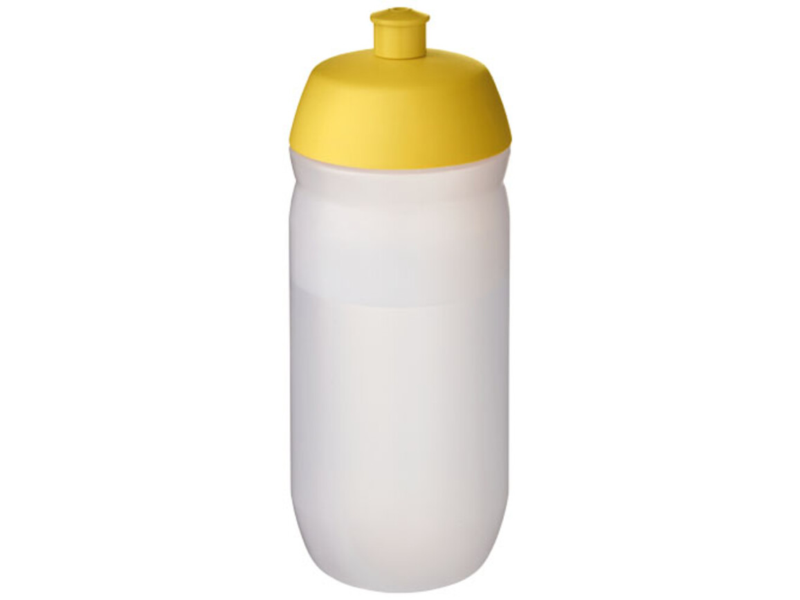 HydroFlex™ Clear 500 ml Sportflasche, gelb, klar mattiert bedrucken, Art.-Nr. 21044011
