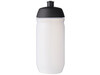 HydroFlex™ Clear 500 ml Sportflasche, schwarz, klar mattiert bedrucken, Art.-Nr. 21044090