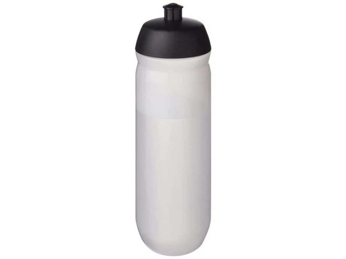 HydroFlex™ Clear 750 ml Sportflasche, schwarz, klar mattiert bedrucken, Art.-Nr. 21044290