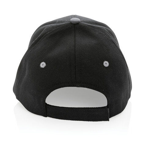 Impact AWARE™ 280gr Brushed rCotton 6 Panel Kontrast-Cap schwarz bedrucken, Art.-Nr. P453.361 Impact AWARE™ 280gr Brushed rCotton 6 Panel Kontrast-Cap schwarz bedrucken, Art.-Nr. P453.361