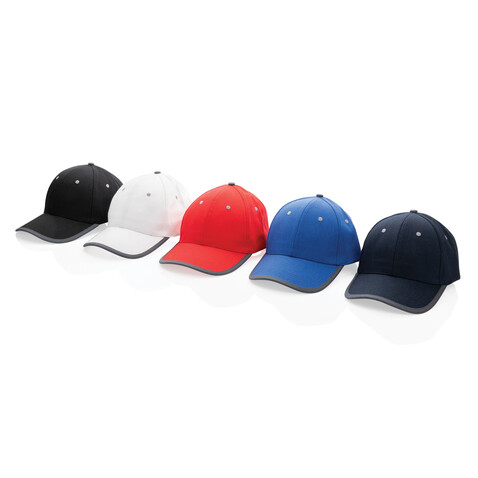 Impact AWARE™ 280gr Brushed rCotton 6 Panel Kontrast-Cap schwarz bedrucken, Art.-Nr. P453.361 Impact AWARE™ 280gr Brushed rCotton 6 Panel Kontrast-Cap schwarz bedrucken, Art.-Nr. P453.361