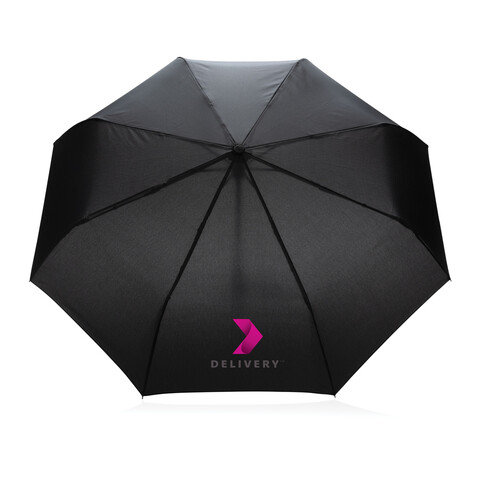 21" Impact AWARE™ RPET 190T Mini-Schirm automatic open/close schwarz bedrucken, Art.-Nr. P850.601