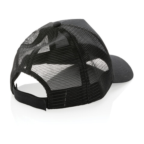 Impact AWARE™ 190gr Brushed rCotton 5 Panel Trucker-Cap schwarz bedrucken, Art.-Nr. P453.351 Impact AWARE™ 190gr Brushed rCotton 5 Panel Trucker-Cap schwarz bedrucken, Art.-Nr. P453.351