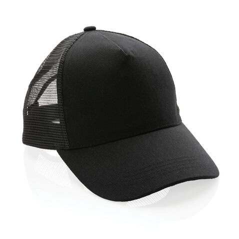 Impact AWARE™ 190gr Brushed rCotton 5 Panel Trucker-Cap schwarz bedrucken, Art.-Nr. P453.351 Impact AWARE™ 190gr Brushed rCotton 5 Panel Trucker-Cap schwarz bedrucken, Art.-Nr. P453.351