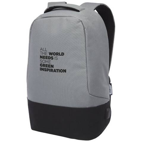 Cover Diebstahlsicherer GRS RPET Rucksack 18L, grau bedrucken, Art.-Nr. 12051082 Cover Diebstahlsicherer GRS RPET Rucksack 18L, grau bedrucken, Art.-Nr. 12051082