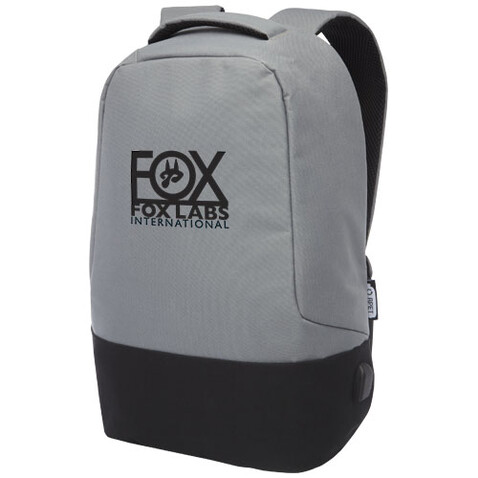 Cover Diebstahlsicherer GRS RPET Rucksack 18L, grau bedrucken, Art.-Nr. 12051082 Cover Diebstahlsicherer GRS RPET Rucksack 18L, grau bedrucken, Art.-Nr. 12051082