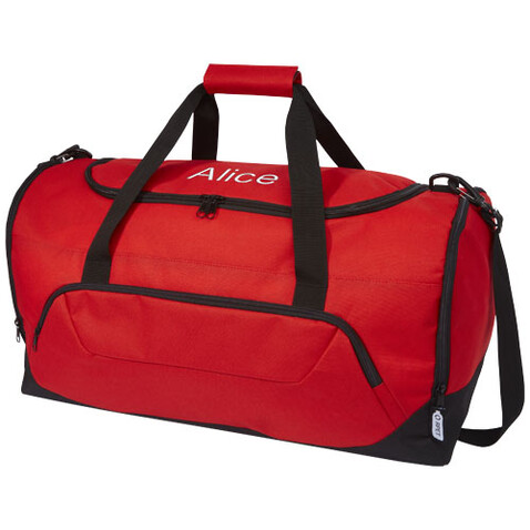Retrend RPET Reisetasche 40L, rot bedrucken, Art.-Nr. 12053421 Retrend RPET Reisetasche 40L, rot bedrucken, Art.-Nr. 12053421