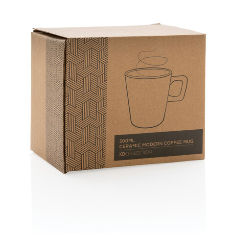 Moderne Keramik Kaffeetasse, 300ml schwarz, schwarz bedrucken, Art.-Nr. P434.051 Moderne Keramik Kaffeetasse, 300ml schwarz, schwarz bedrucken, Art.-Nr. P434.051