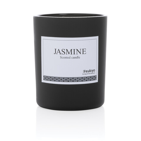 Ukiyo kleine parfümierte Kerze im Glas schwarz bedrucken, Art.-Nr. P262.931 Ukiyo kleine parfümierte Kerze im Glas schwarz bedrucken, Art.-Nr. P262.931