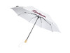 Birgit 21'' faltbarer winddichter Regenschirm aus recyceltem PET, weiss bedrucken, Art.-Nr. 10914501
