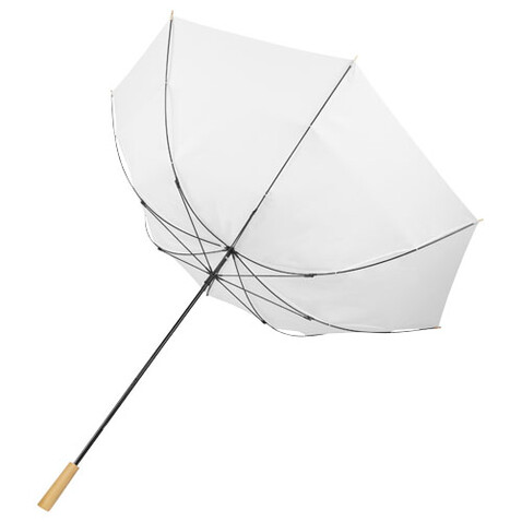 Romee 30'' windbeständiger Golfschirm aus recyceltem PET, weiss bedrucken, Art.-Nr. 10940901