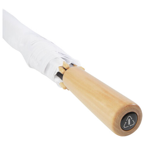 Romee 30'' windbeständiger Golfschirm aus recyceltem PET, weiss bedrucken, Art.-Nr. 10940901