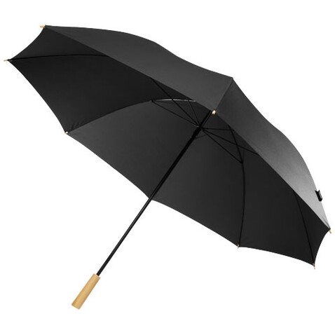 Romee 30'' windbeständiger Golfschirm aus recyceltem PET, schwarz bedrucken, Art.-Nr. 10940990