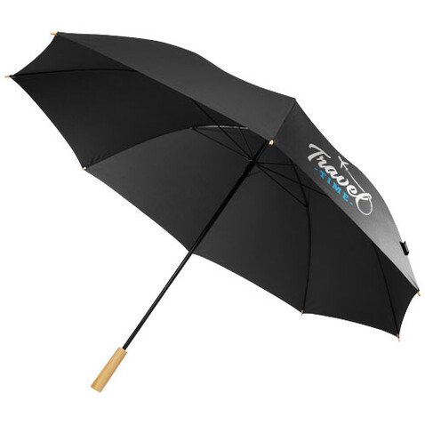 Romee 30'' windbeständiger Golfschirm aus recyceltem PET, schwarz bedrucken, Art.-Nr. 10940990