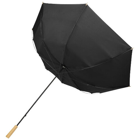 Romee 30'' windbeständiger Golfschirm aus recyceltem PET, schwarz bedrucken, Art.-Nr. 10940990