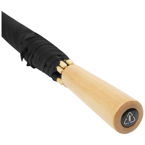 Romee 30'' windbeständiger Golfschirm aus recyceltem PET, schwarz bedrucken, Art.-Nr. 10940990
